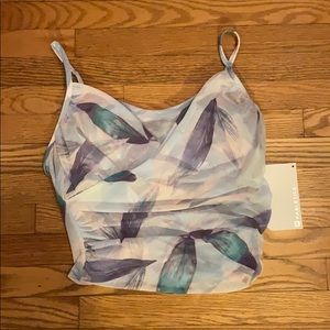 Fabletics bra top with feather design